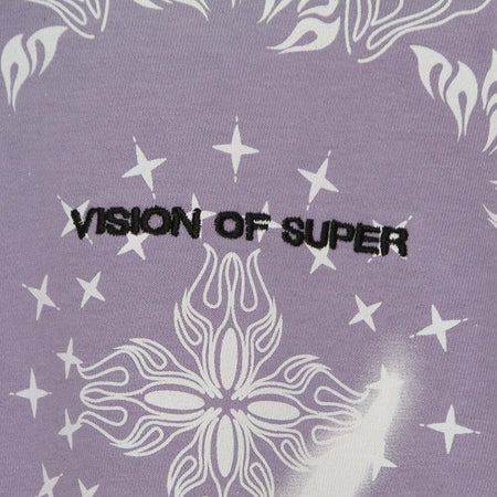 VISION-OF-SUPER-Felpa-Leggera-Girocollo-Corta-Donna-Crop-Hoodie-Spray-Flames-Lilac/white-da-donna