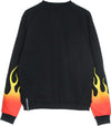 VISION-OF-SUPER-Felpa-Leggera-Girocollo-Uomo-Red-Shaded-Flames-Crewneck-Black/red-da-uomo
