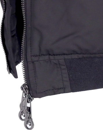 VISION-OF-SUPER-Giubbotto-Bomber-Uomo-Embroidered-Flames-Bomber-Black/red-da-uomo