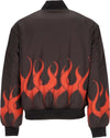 VISION-OF-SUPER-Giubbotto-Bomber-Uomo-Flames-Bomber-Black/red-da-uomo