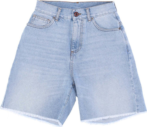 VISION-OF-SUPER-Jeans-Corto-Uomo-Coating-Denim-Shorts-Blue-Denim-da-uomo