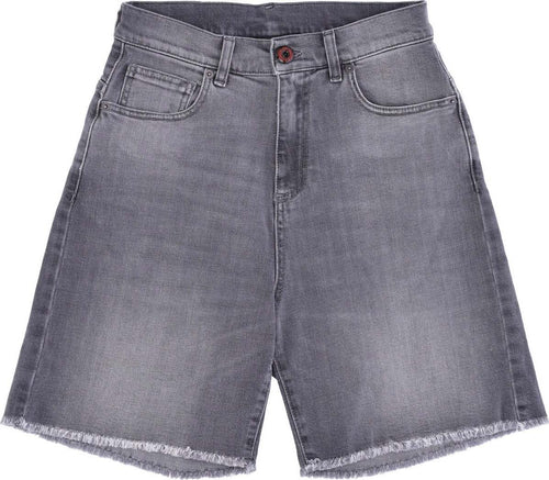 VISION-OF-SUPER-Jeans-Corto-Uomo-Red-Coating-Denim-Shorts-Grey-da-uomo