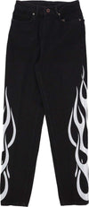 VISION-OF-SUPER-Jeans-Uomo-Flames-Denim-Pants-Black/white-da-uomo