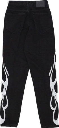 VISION-OF-SUPER-Jeans-Uomo-Flames-Denim-Pants-Black/white-da-uomo