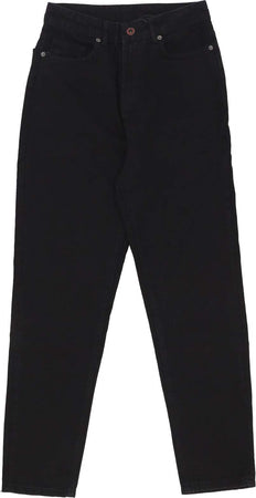 VISION-OF-SUPER-Jeans-Uomo-Printed-Flames-and-Logo-Jeans-Black-Denim-da-uomo