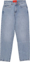 VISION-OF-SUPER-Jeans-Uomo-Printed-Flames-and-Logo-Jeans-Denim-Blue-da-uomo