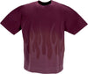 VISION-OF-SUPER-Maglietta-Uomo-Corrosive-Flames-Tee-Grape-Wine-da-uomo