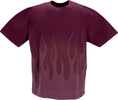 VISION-OF-SUPER-Maglietta-Uomo-Corrosive-Flames-Tee-Grape-Wine-da-uomo