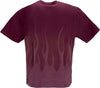 VISION-OF-SUPER-Maglietta-Uomo-Corrosive-Flames-Tee-Grape-Wine-da-uomo