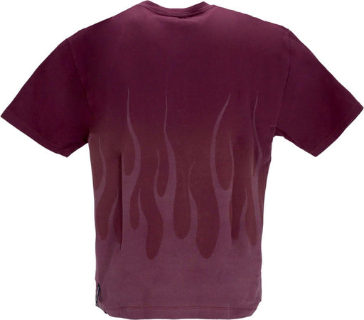 VISION-OF-SUPER-Maglietta-Uomo-Corrosive-Flames-Tee-Grape-Wine-da-uomo
