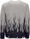 VISION-OF-SUPER-Maglione-Uomo-Double-Flames-L/s-Jumper-London-Fog-da-uomo