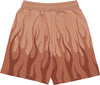 VISION-OF-SUPER-Pantalone-Corto-Tuta-Uomo-Double-Flames-Shorts-Terracotta-da-uomo