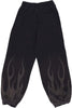 VISION-OF-SUPER-Pantalone-Tuta-Felpato-Donna-Corrosive-Flames-Pants-Black-da-donna