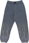 VISION-OF-SUPER-Pantalone-Tuta-Felpato-Uomo-Corrosive-Flames-Pants-Balsam-Green-da-uomo