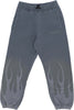 VISION-OF-SUPER-Pantalone-Tuta-Felpato-Uomo-Corrosive-Flames-Pants-Balsam-Green-da-uomo