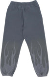 VISION-OF-SUPER-Pantalone-Tuta-Felpato-Uomo-Corrosive-Flames-Pants-Balsam-Green-da-uomo