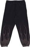 VISION-OF-SUPER-Pantalone-Tuta-Felpato-Uomo-Corrosive-Flames-Pants-Black-da-uomo