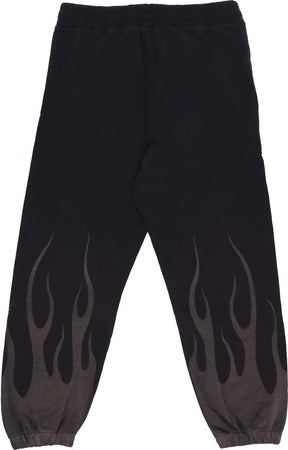 VISION-OF-SUPER-Pantalone-Tuta-Felpato-Uomo-Corrosive-Flames-Pants-Black-da-uomo