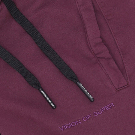 VISION-OF-SUPER-Pantalone-Tuta-Felpato-Uomo-Corrosive-Flames-Pants-Grape-Wine-da-uomo