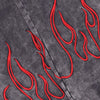 VISION-OF-SUPER-Pantalone-Tuta-Felpato-Uomo-Embroidered-Flames-Pants-Grey/red-da-uomo