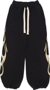 VISION-OF-SUPER-Pantalone-Tuta-Leggero-Donna-Flames-Pants-Black/off-White-da-donna