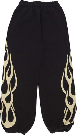 VISION-OF-SUPER-Pantalone-Tuta-Leggero-Donna-Flames-Pants-Black/off-White-da-donna