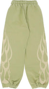 VISION-OF-SUPER-Pantalone-Tuta-Leggero-Donna-Flames-Pants-Green/off-White-da-donna