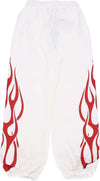 VISION-OF-SUPER-Pantalone-Tuta-Leggero-Donna-Flames-Pants-Off-White/red-da-donna