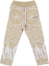VISION-OF-SUPER-Pantalone-Tuta-Leggero-Uomo-Bandana-Print-Pants-Beige-da-uomo