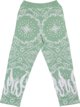VISION-OF-SUPER-Pantalone-Tuta-Leggero-Uomo-Bandana-Print-Pants-Green-da-uomo