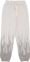 VISION-OF-SUPER-Pantalone-Tuta-Leggero-Uomo-Double-Flames-Pants-Lunar-Rock-da-uomo
