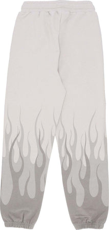 VISION-OF-SUPER-Pantalone-Tuta-Leggero-Uomo-Double-Flames-Pants-Lunar-Rock-da-uomo