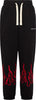 VISION-OF-SUPER-Pantalone-Tuta-Leggero-Uomo-Embroidered-Flames-Pants-Black/red-da-uomo