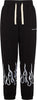 VISION-OF-SUPER-Pantalone-Tuta-Leggero-Uomo-Embroidered-Flames-Pants-Black/white-da-uomo