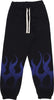 VISION-OF-SUPER-Pantalone-Tuta-Leggero-Uomo-Flames-Pants-Black/blue-da-uomo