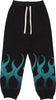 VISION-OF-SUPER-Pantalone-Tuta-Leggero-Uomo-Flames-Pants-Black/green-da-uomo