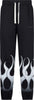 VISION-OF-SUPER-Pantalone-Tuta-Leggero-Uomo-Flames-Pants-Black/white-da-uomo
