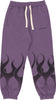 VISION-OF-SUPER-Pantalone-Tuta-Leggero-Uomo-Flames-Pants-Purple/black-da-uomo