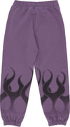VISION-OF-SUPER-Pantalone-Tuta-Leggero-Uomo-Flames-Pants-Purple/black-da-uomo