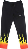 VISION-OF-SUPER-Pantalone-Tuta-Leggero-Uomo-Red-Shaded-Flames-Pants-Black/red-da-uomo