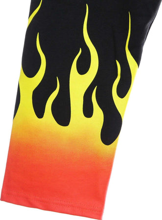VISION-OF-SUPER-Pantalone-Tuta-Leggero-Uomo-Red-Shaded-Flames-Pants-Black/red-da-uomo