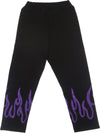 VISION-OF-SUPER-Pantalone-Tuta-Leggero-Uomo-Spray-Flames-Pants-Black/purple-da-uomo