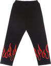 VISION-OF-SUPER-Pantalone-Tuta-Leggero-Uomo-Spray-Flames-Pants-Black/red-da-uomo