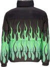 VISION-OF-SUPER-Piumino-Uomo-Flames-Jacket-Black/green-da-uomo