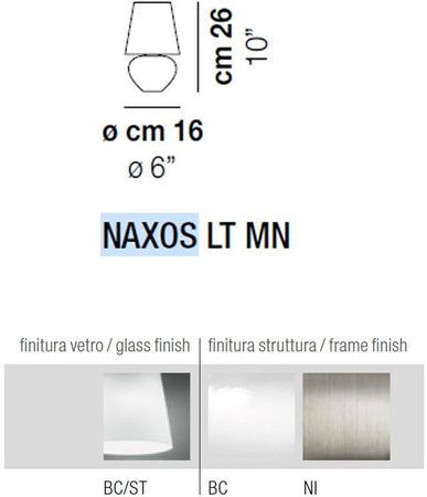 Vistosi lampada da tavolo Naxos LT MN