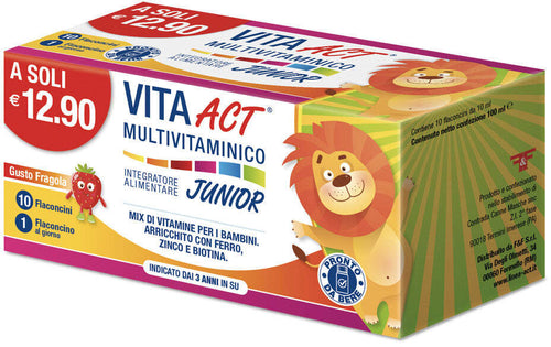 Vita Act junior multivitaminico per rinforzare le difese immunitarie 10 flaconcini