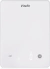 Vitafit Bilancia da Cucina Digitale 10kg Bilancia per Alimenti Multifunzione con Display a LED Piattaforma in Vetro Temperato Batterie Incluse
