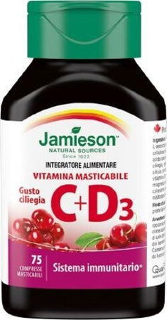 Vitamina-C-+-D3-integratore-alimentare-75-compresse-masticabili-Biovita