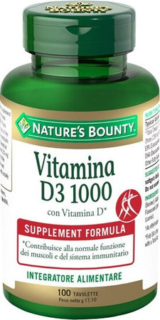 VITAMINA-D3-1000-CON-VITAMINA-D-integratore-alimentare-100-tavolette-Nature's-Bounty
