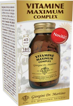 VITAMINE-MAXIMUM-COMPLEX-integratore-alimentare-180-pastiglie-Dr.-Giorgini